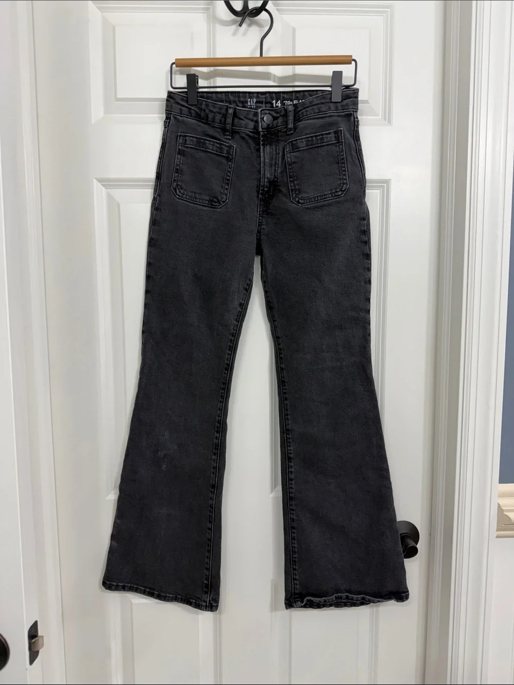 High-Rise Black Flare Jeans for Girls